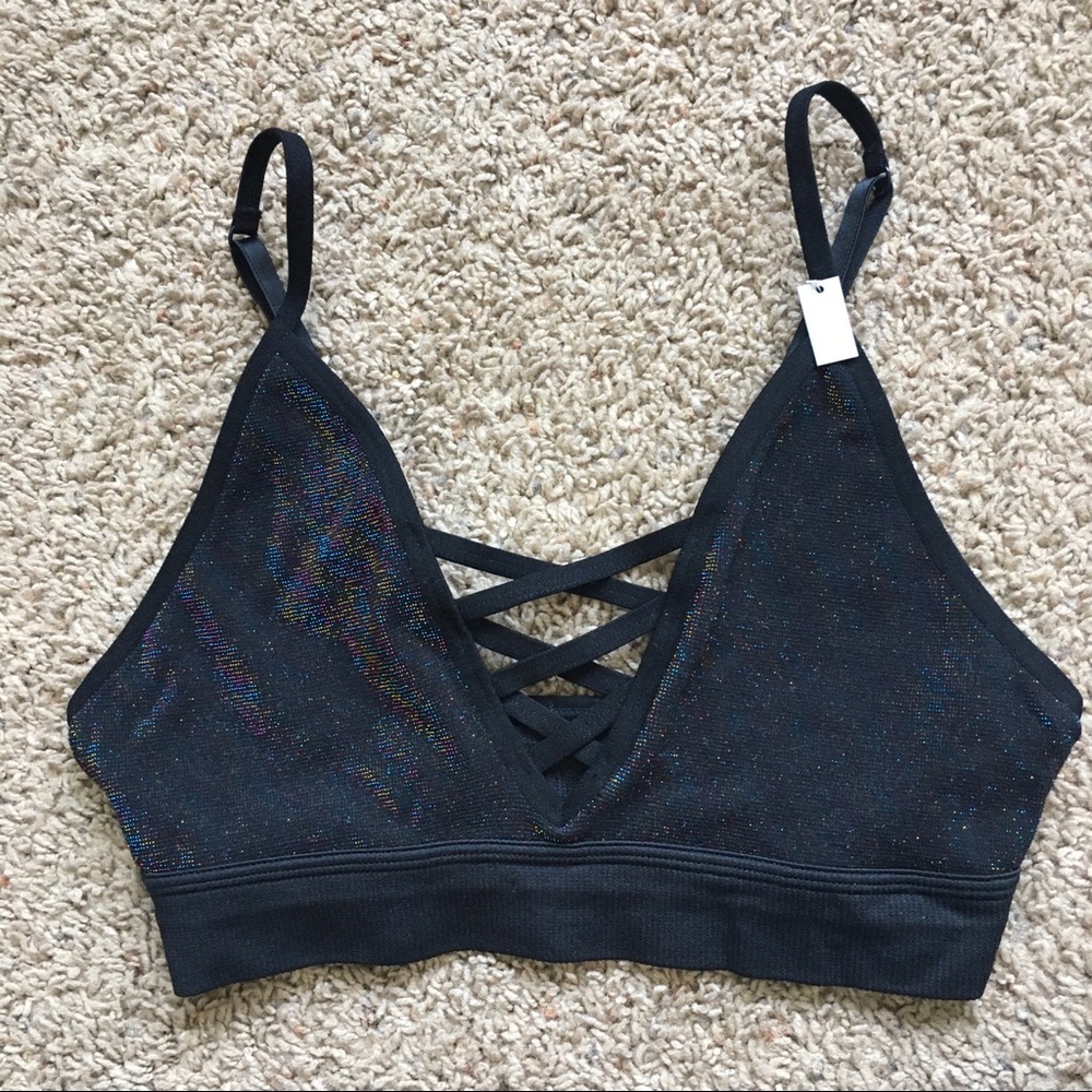 Victoria’s Secret Pink Shimmery Black Bralette